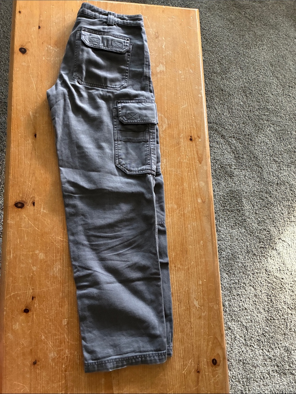 Garage women's Gray Cargo Pants with Multiple Flap Pockets
